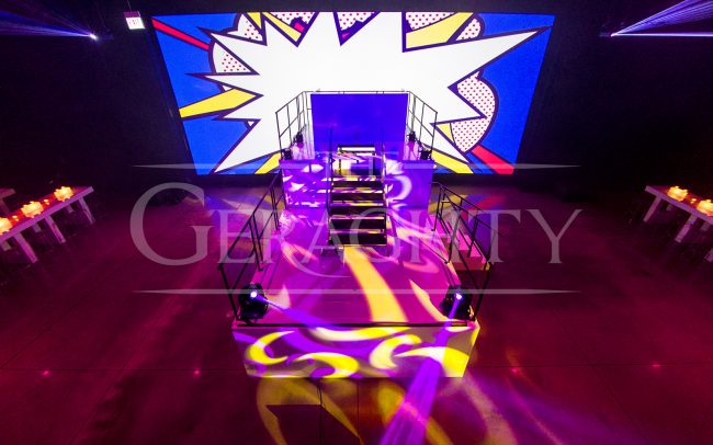 The Geraghty, event space, a venue of possibilities, chicago venue, pop art inspiration, andy warhol inspired, lasers