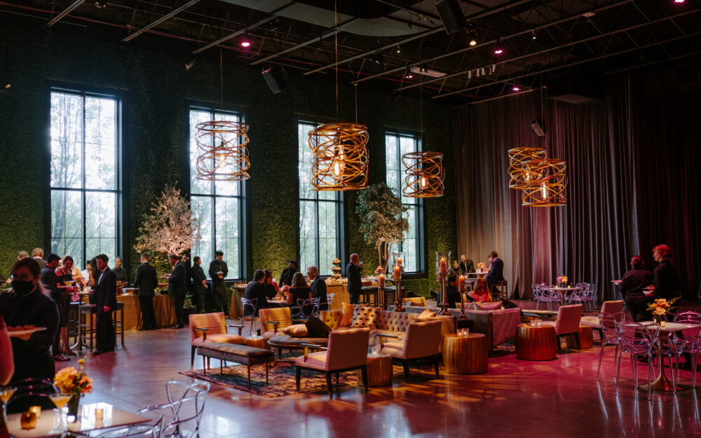 Bold wedding design at The Geraghty in Chicago